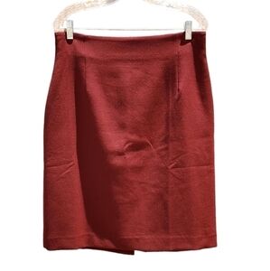 Women's‎ Tahari ASL Burgundy Zipper Dressy Lined Skirt